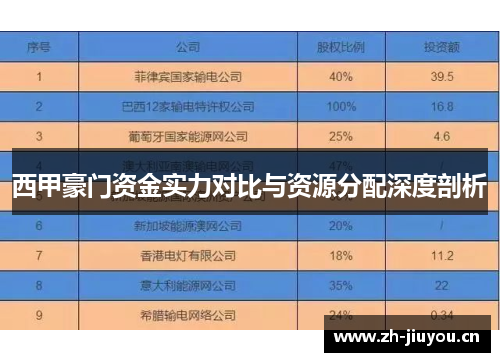 西甲豪门资金实力对比与资源分配深度剖析